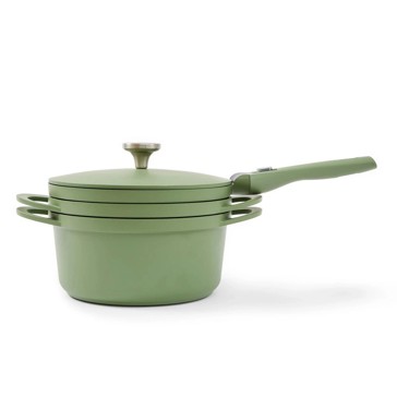 Anko 3 Piece Cast Aluminium Cookware Set - Green