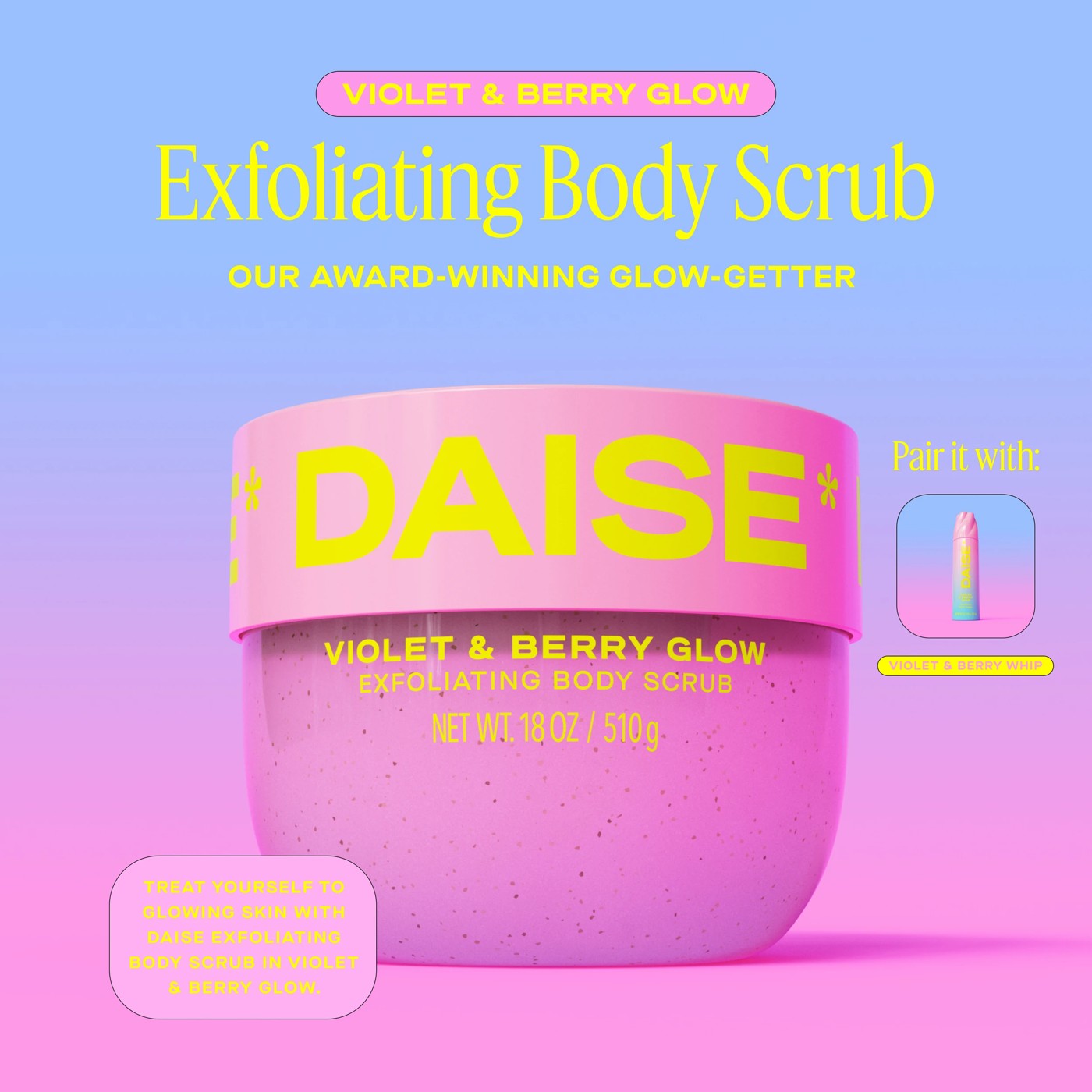DAISE Exfoliating Body Scrub 510g - Violet and Berry Glow 5 of 6