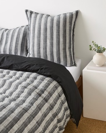 Cavill Slub Stripe Textured European Pillowcase