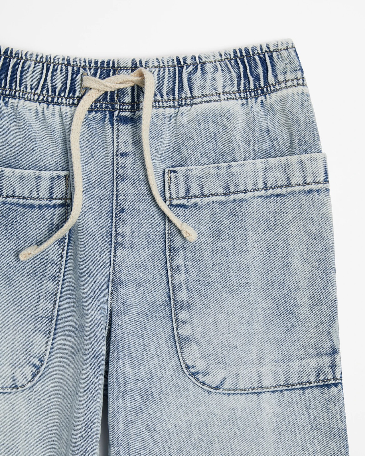 Pull On Denim Wide Leg Pants 2 of 3