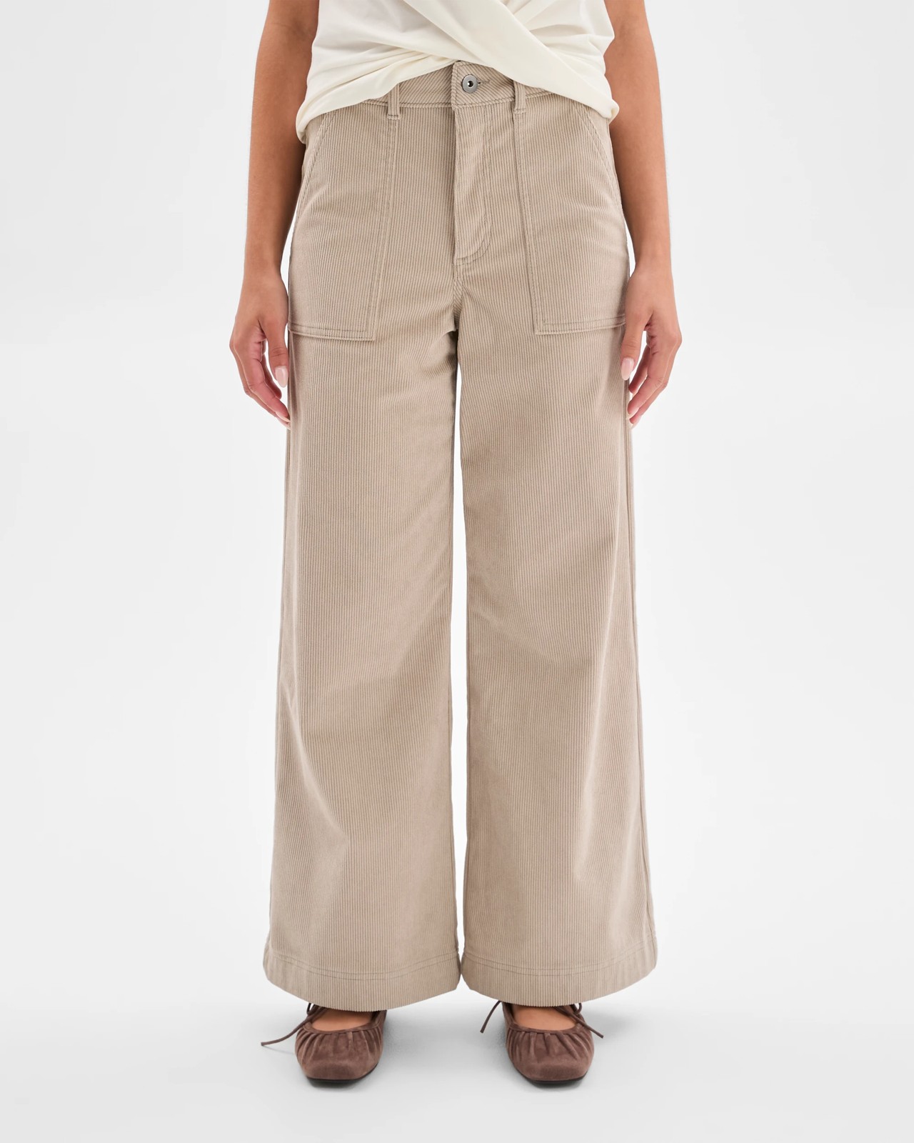 Petites Corduroy Barrel Pants 2 of 6