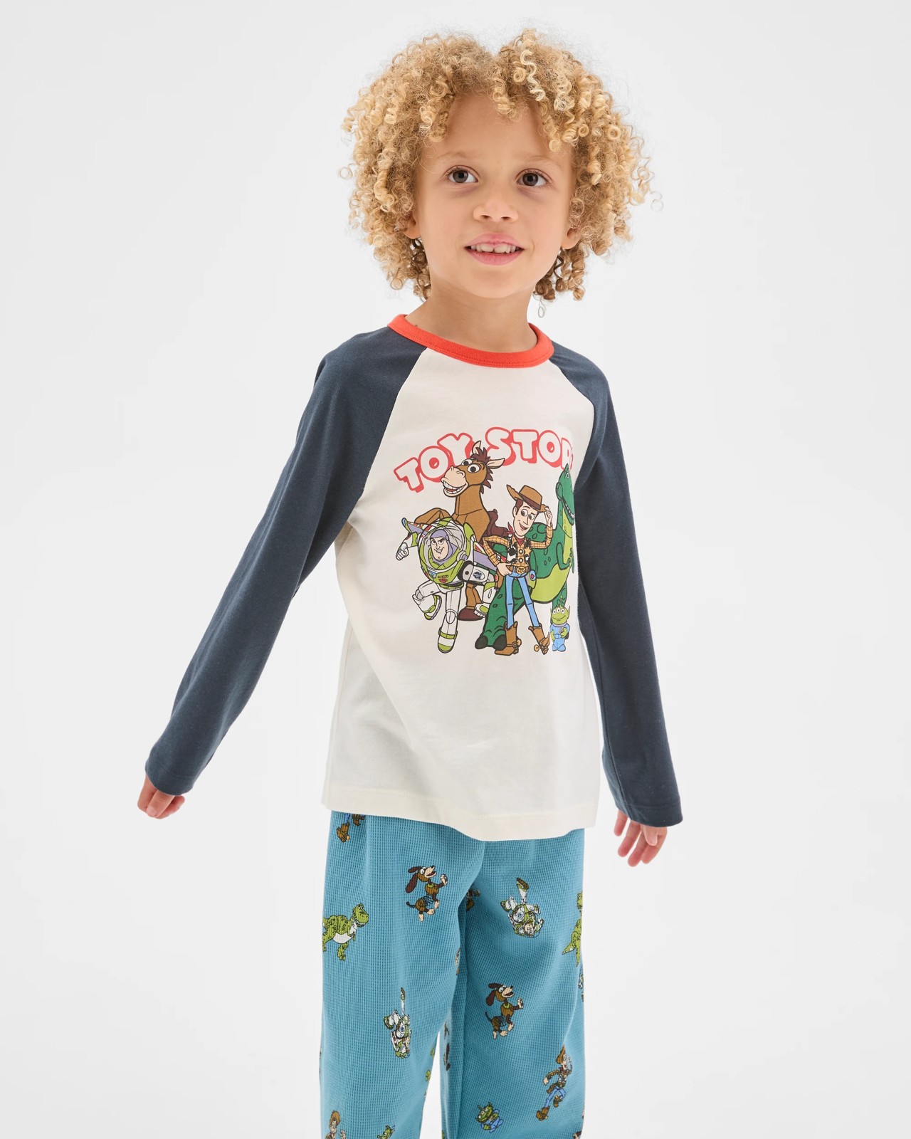Disney Organic Cotton Younger Boys Jersey/Waffle Pyjama Set 2 of 6