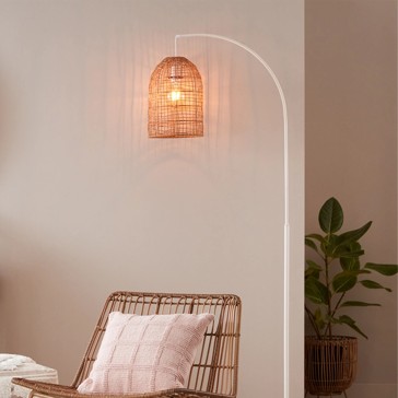 Rattan Shade Floor Lamp - Anko