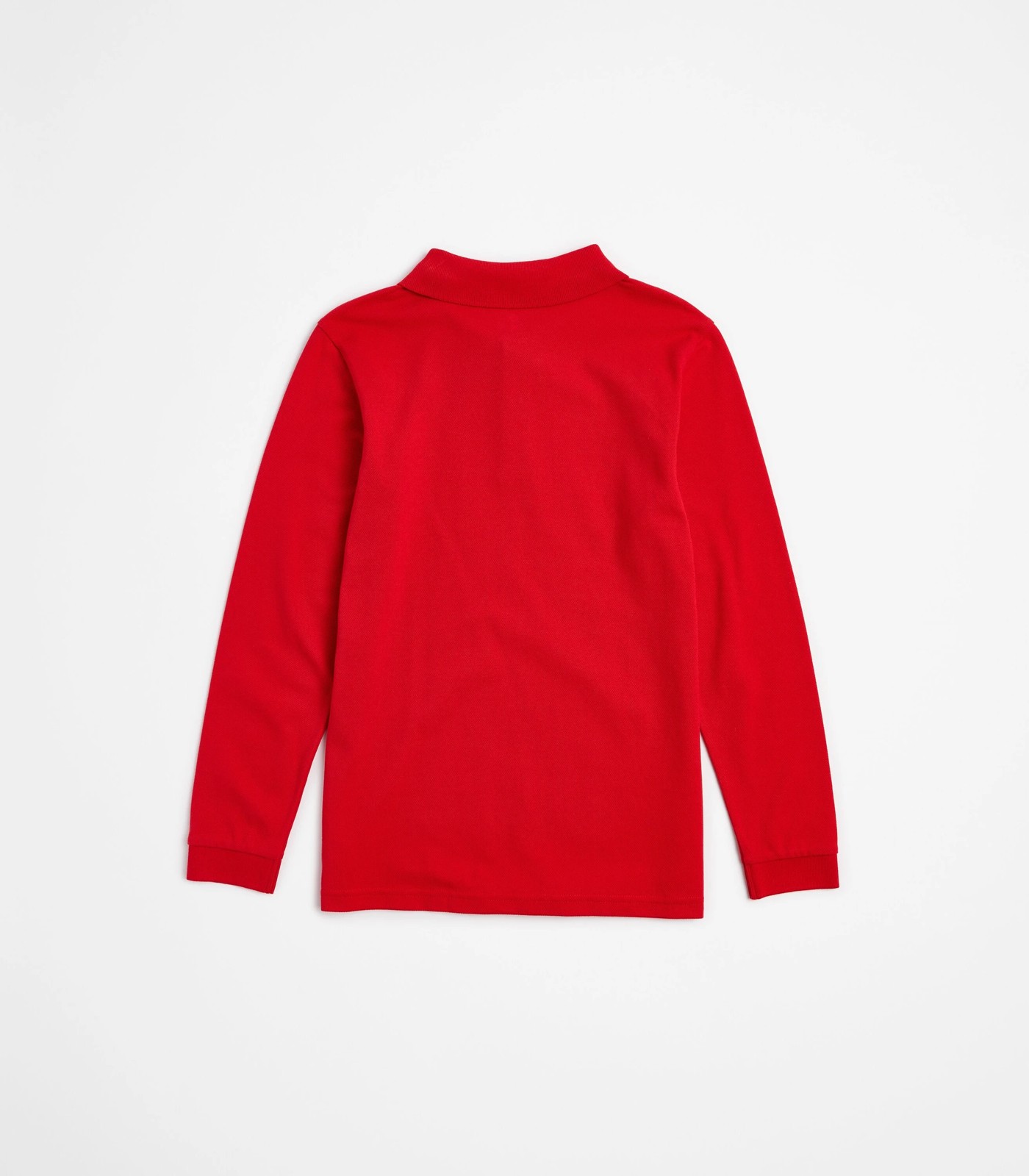 Australian Cotton School Long Sleeve Polo Top - Red 2 of 3