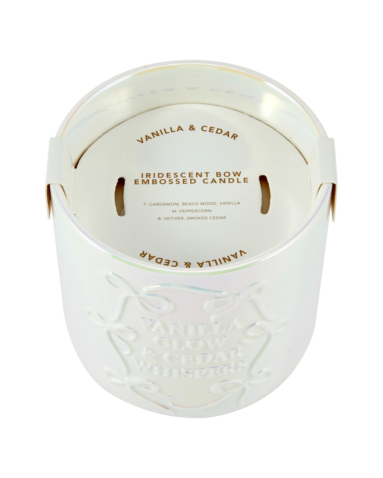 Anko Iridescent Bow Embossed Candle 4 of 4