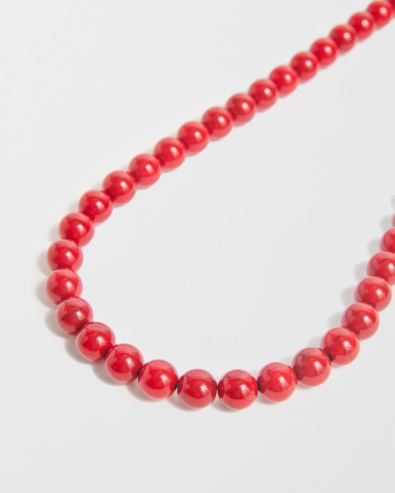 Essential Bead Necklace - Dark Red 2 of 2