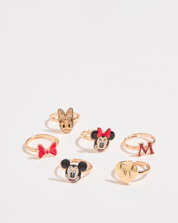 Licensed Disney Minnie Mouse 6 Pack Rings Set
