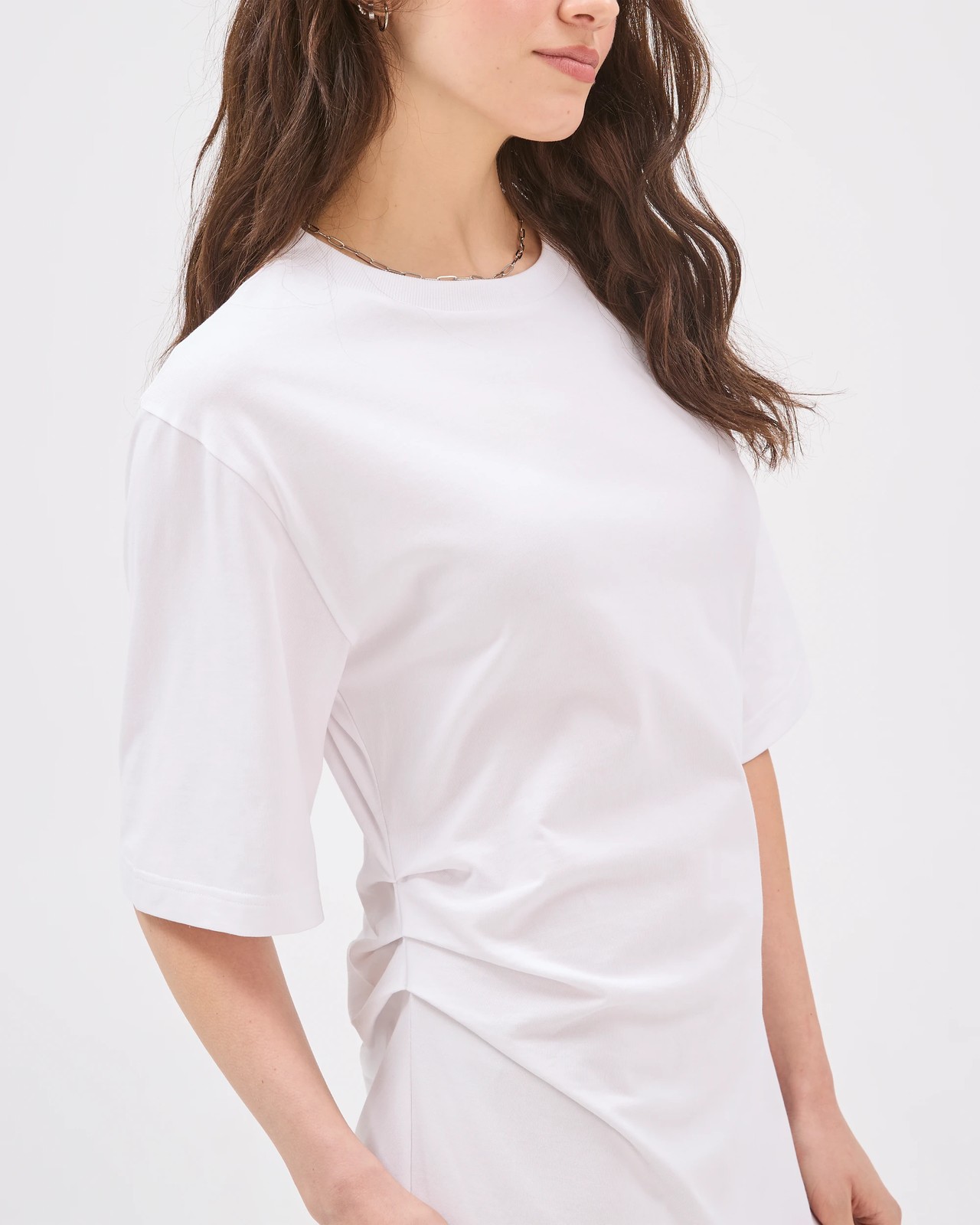 Lily Loves Australian Cotton Mini T-Shirt Dress - White 3 of 6
