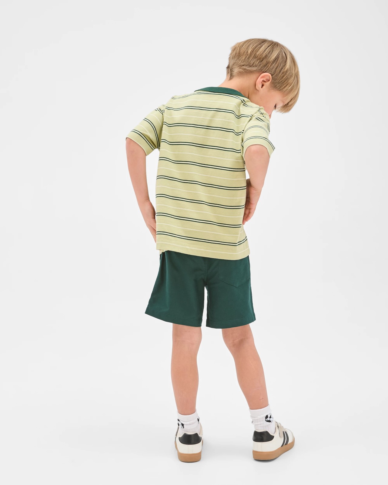 Australian Cotton T-Shirt and Shorts 2 Piece Set - Green 4 of 5