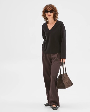 Preview Australian Cotton Blend Polished V-Neck Jumper