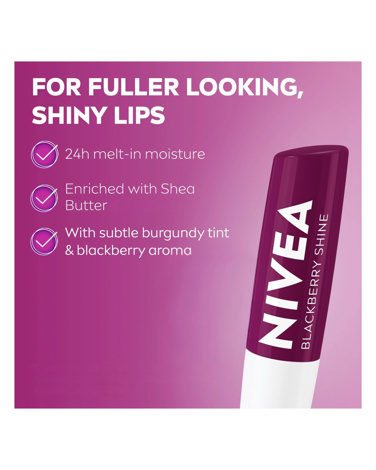 Nivea Blackberry Shine Caring Lip Balm 3 of 6