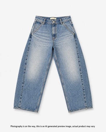 Barrel Leg Denim Jeans