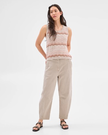 Australian Cotton Sleeveless Knit Crochet Tank Top