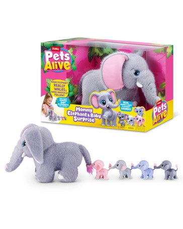 Zuru Pets Alive Mommy Elephant & Baby Surprise