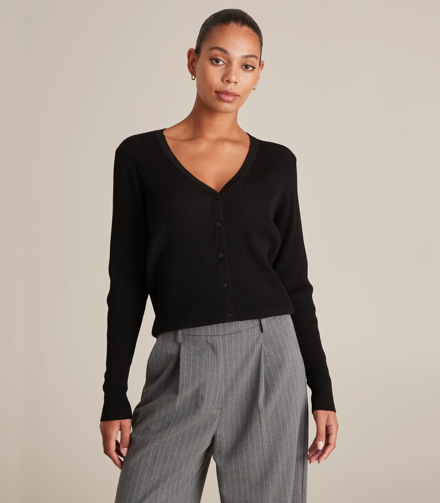 V-Neck Cardigan - Preview - Black | Target Australia