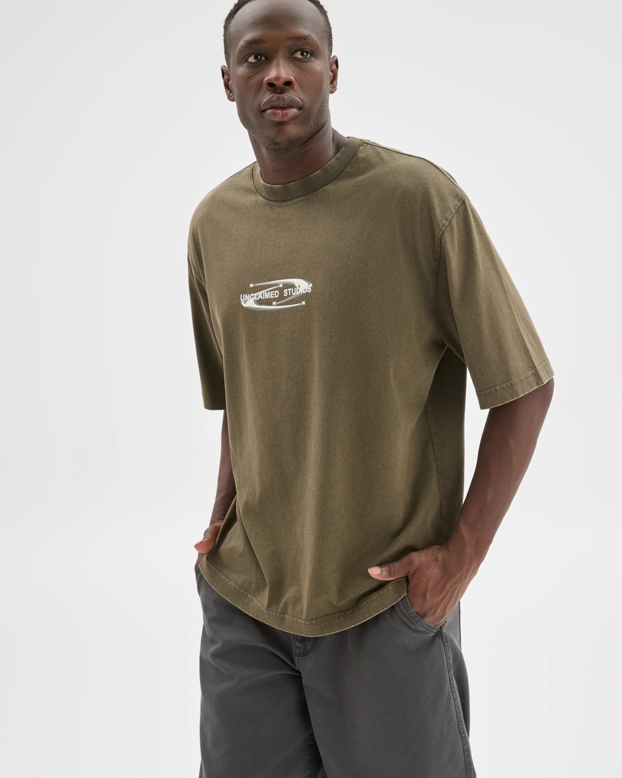 Commons Australian Cotton Boxy Fit Graphic T-Shirt - Worn Black 5 of 6