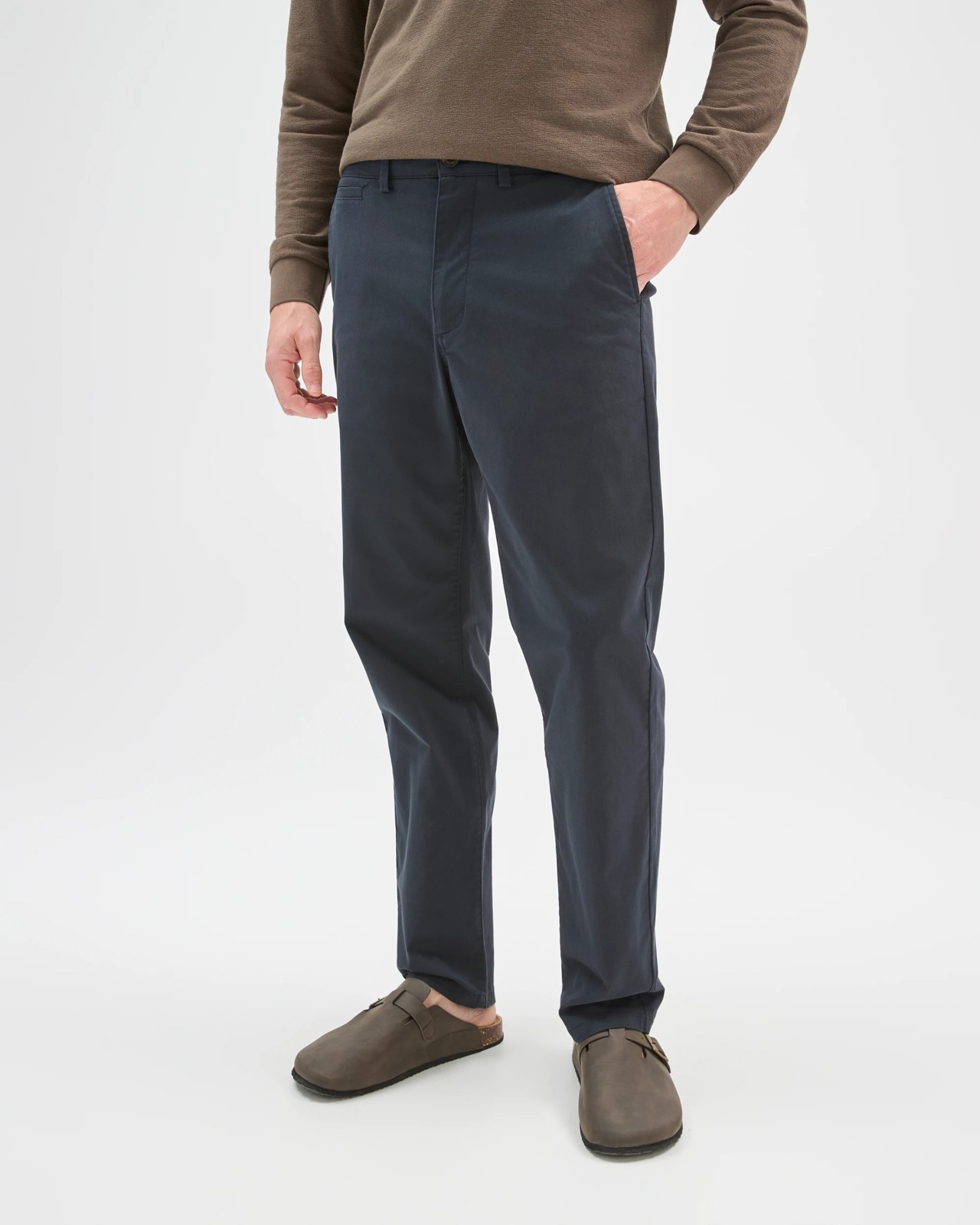 Australian Cotton Relaxed Fit Chino Pants  - Navy 4 of 6