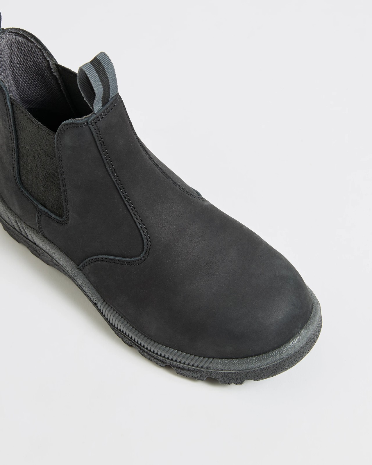 Graphite Genuine Leather Slip-On Safety Work Boots - Black 4 of 4