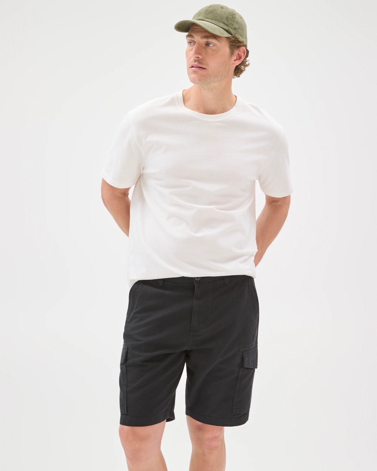 Australian Cotton Cargo Shorts - Black 3 of 5