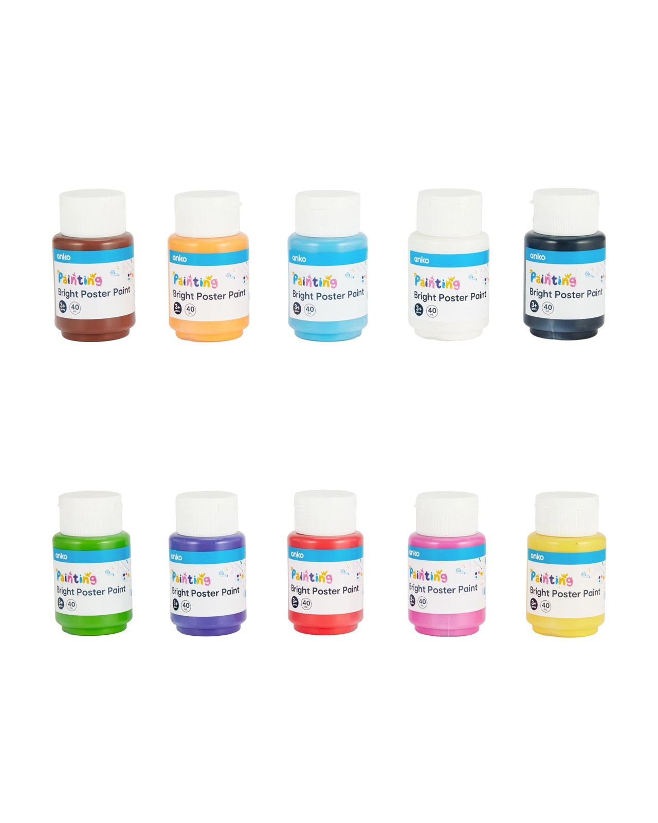 Anko 10 Piece Bright Poster Paints 2 of 3