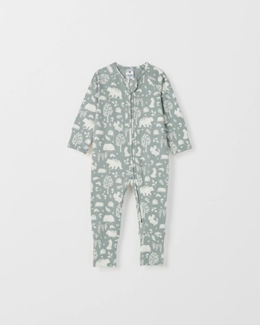 Baby Organic Cotton Zip Front Footless Coverall