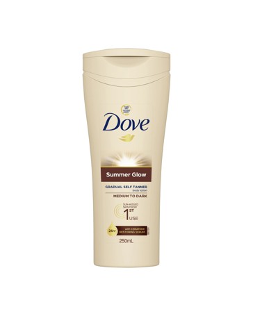 Dove Summer Glow Gradual Tan Body Lotion Medium to Dark 250ml