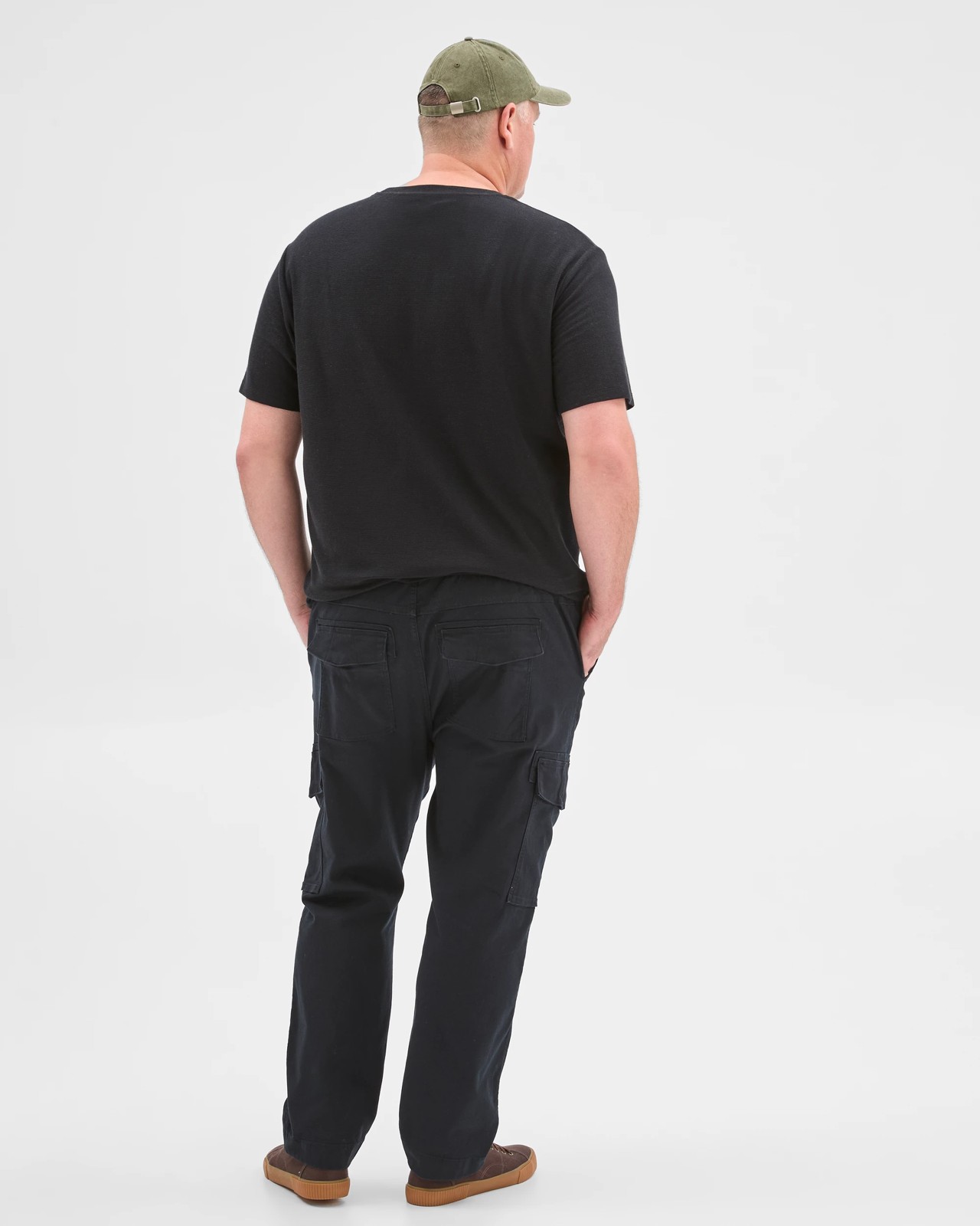 Plus Size Australian Cotton Cargo Pants - Black 5 of 5