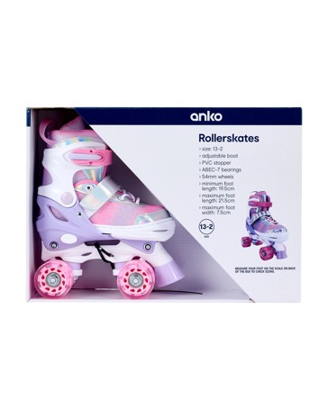Anko Rollerskates, Pink - Size 13 to 2
