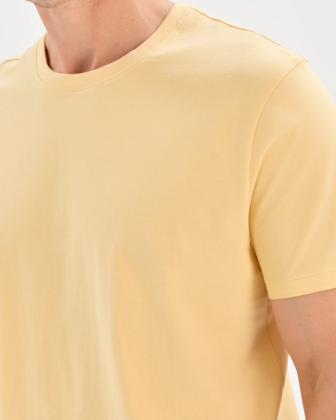 Australian Cotton Crew Neck T-Shirt - Golden 4 of 6