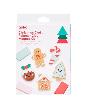 Anko Christmas Craft Polymer Clay Magnet Kit