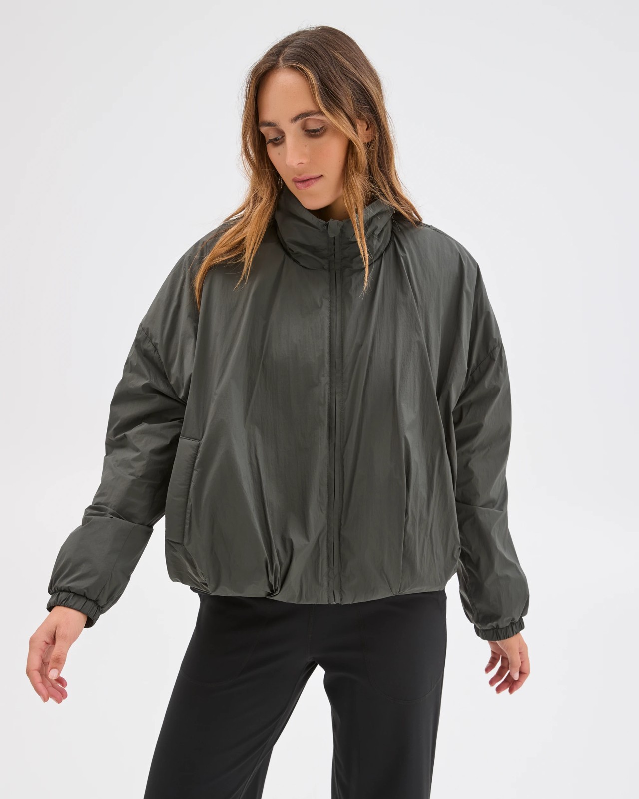 Active Insulated Padded Jacket  - Dark Olive 5 of 5