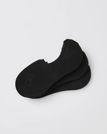 Maxx 3 Pack No Show Socks - Black
