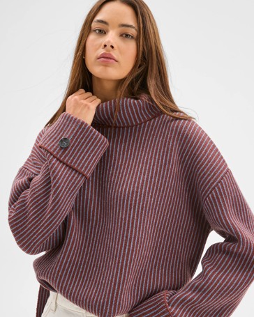 Lily Loves High Neck Rib Jumper