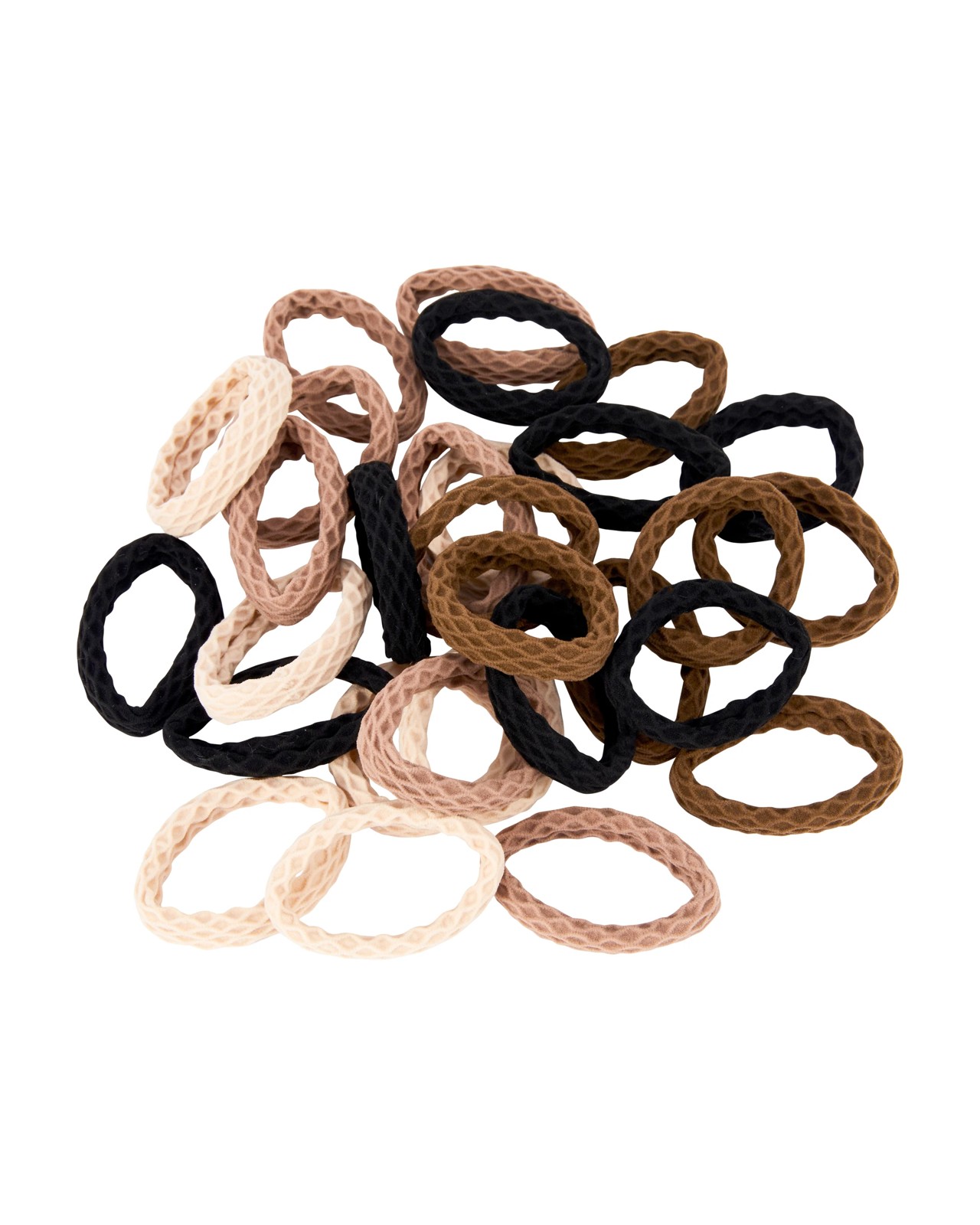 OXX Haircare 30 Piece Hair Elastics - Black and Nude 2 of 3