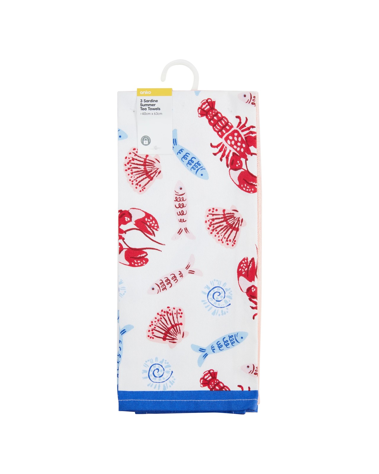 Anko 3 Pack Sardine Summer Tea Towels 6 of 6