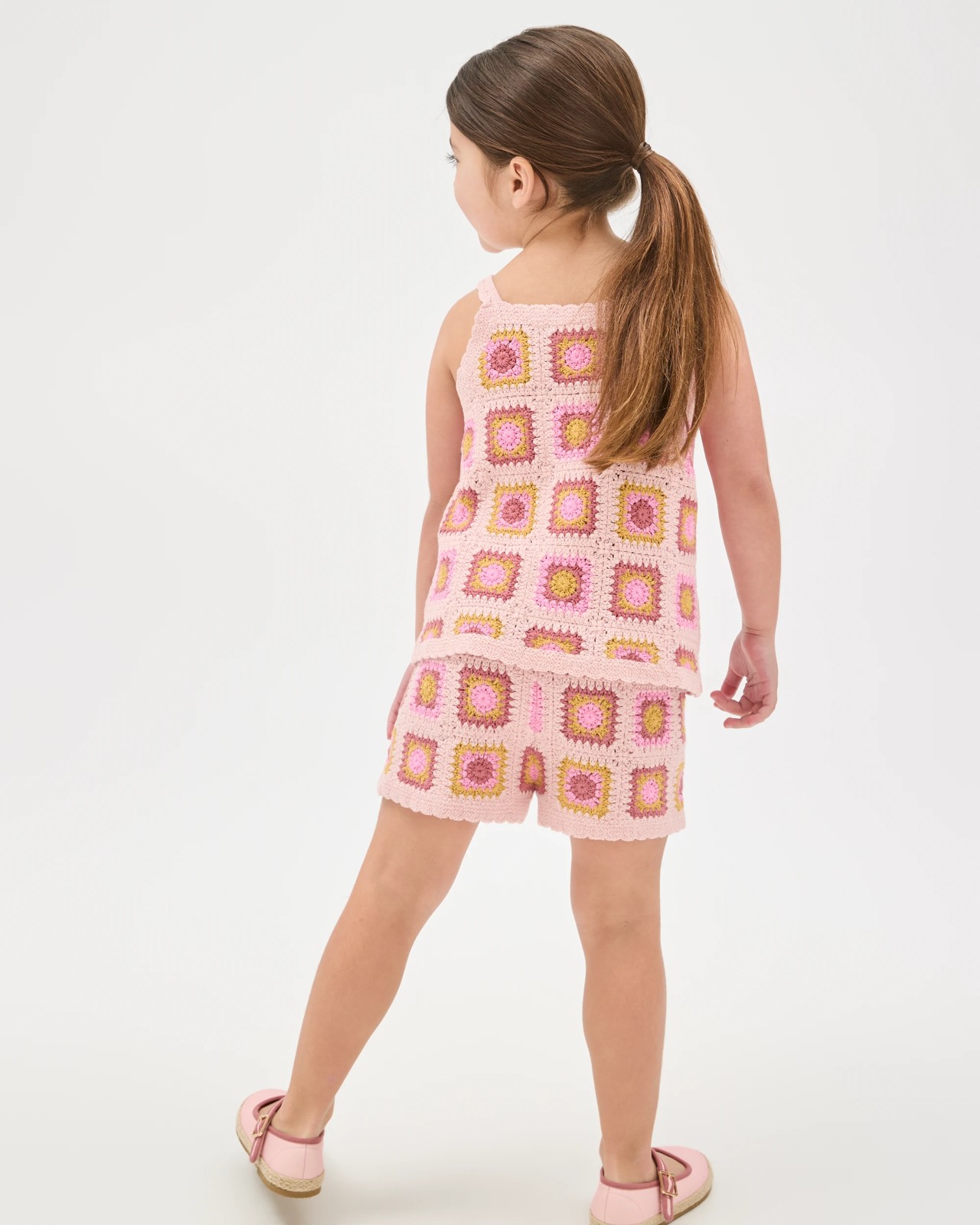 Australian Cotton Blend Crochet Tank Top and Shorts Set 5 of 6