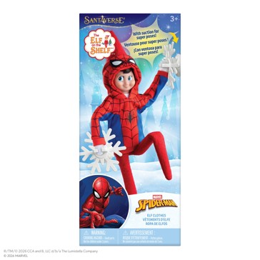 3 Piece Santaverse The Elf on the Shelf: Marvel Spider-Man Elf Clothes Web Hero Hoodie Set