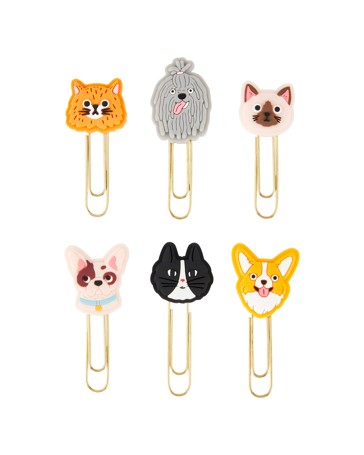 Anko 6 Pack Paper Clips - Pet Animal