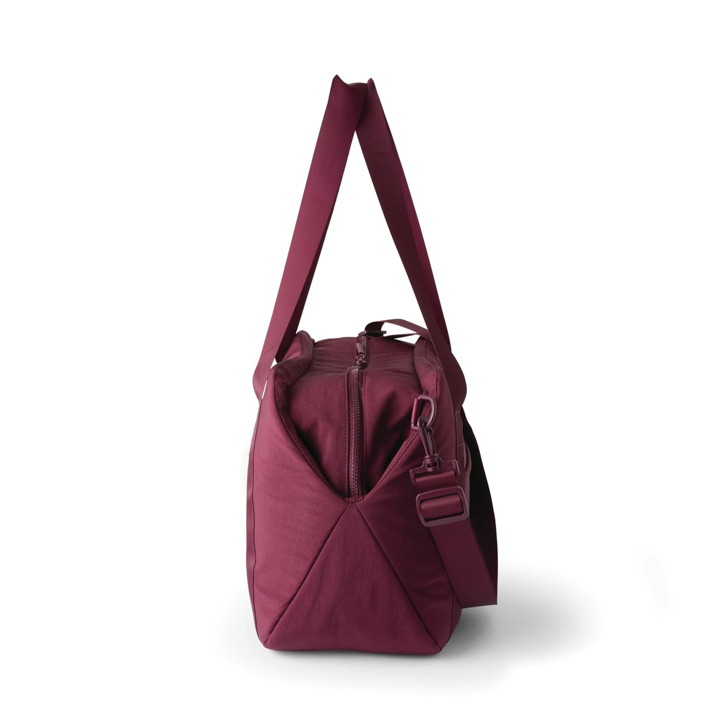 Nylon Travel Duffle Bag - Burgundy 5 of 5