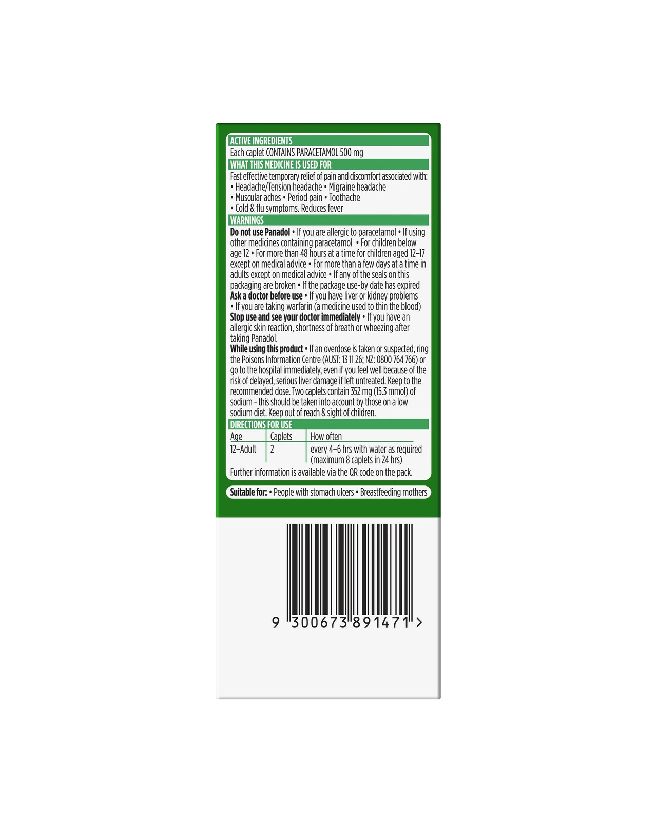 16 Pack Panadol Rapid Paracetamol 500mg 3 of 6