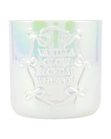 Anko Iridescent Bow Embossed Candle