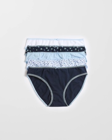Women's Cotton/Elastane Bikini Briefs 5 Pack