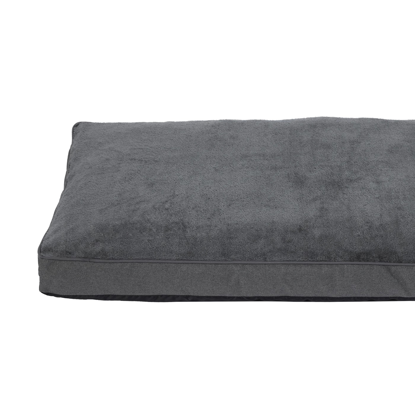 Pet Bed Rectangle Plush Top, Extra Large, Grey - Anko 2 of 5