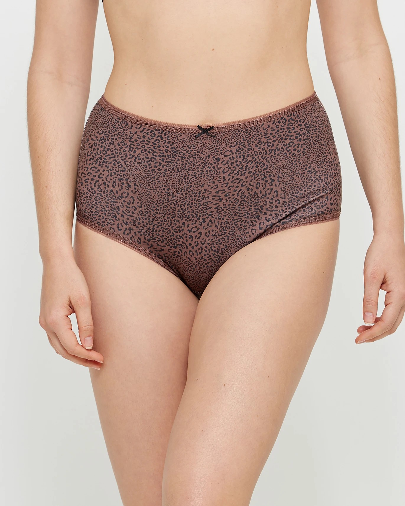 5 Pack Cotton/Elastane Full Briefs - Leopard Pack