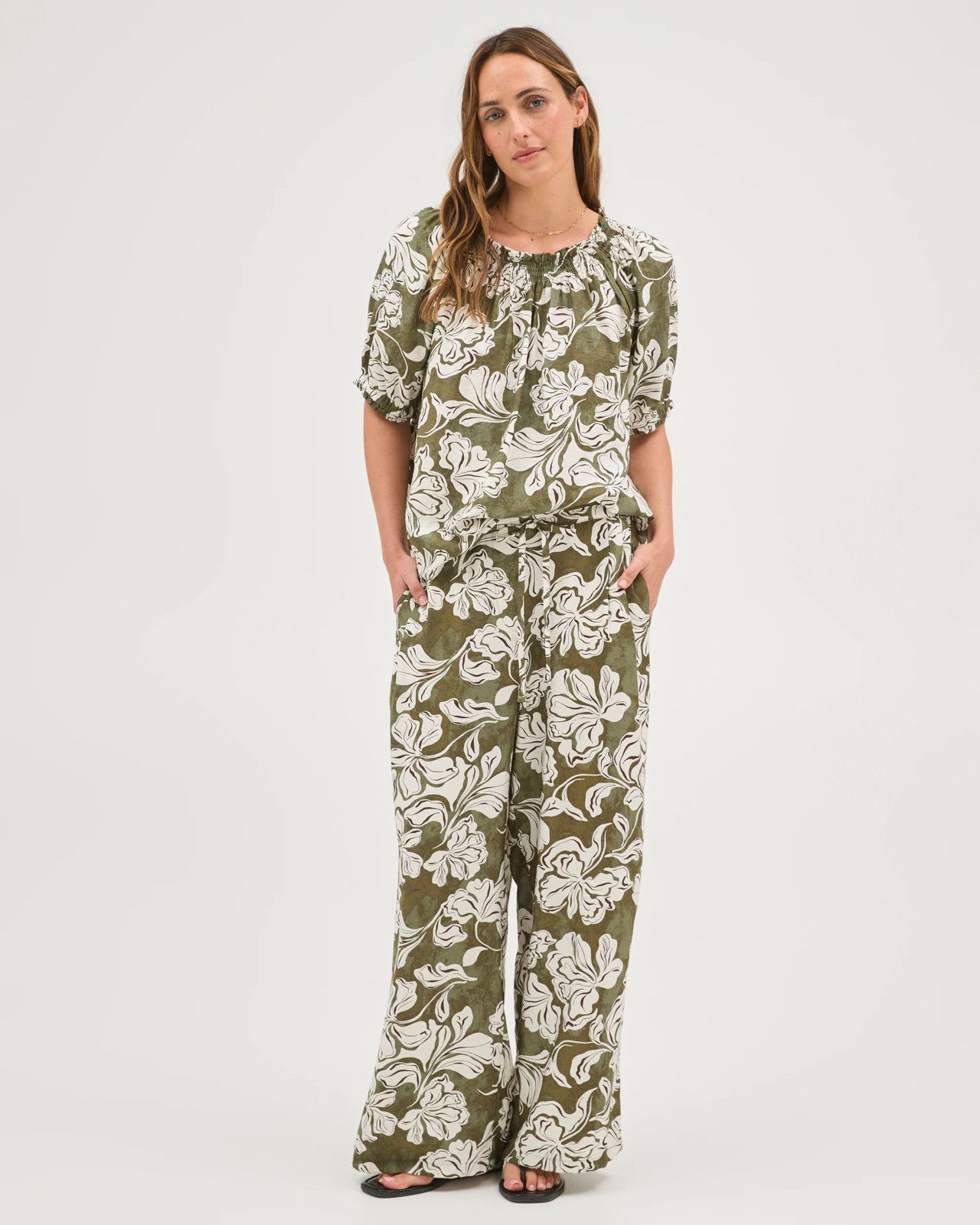 Soft Crop Wide Leg Pants 2 of 5