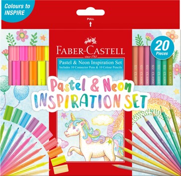 Faber Castell 20 Connector Pens Pastel & Neon Inspiration
