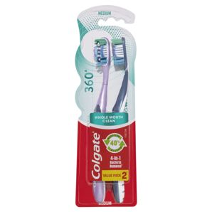 Colgate 2 Pack Medium 360 Degree Whole Mouth Clean Toothbrush product image
