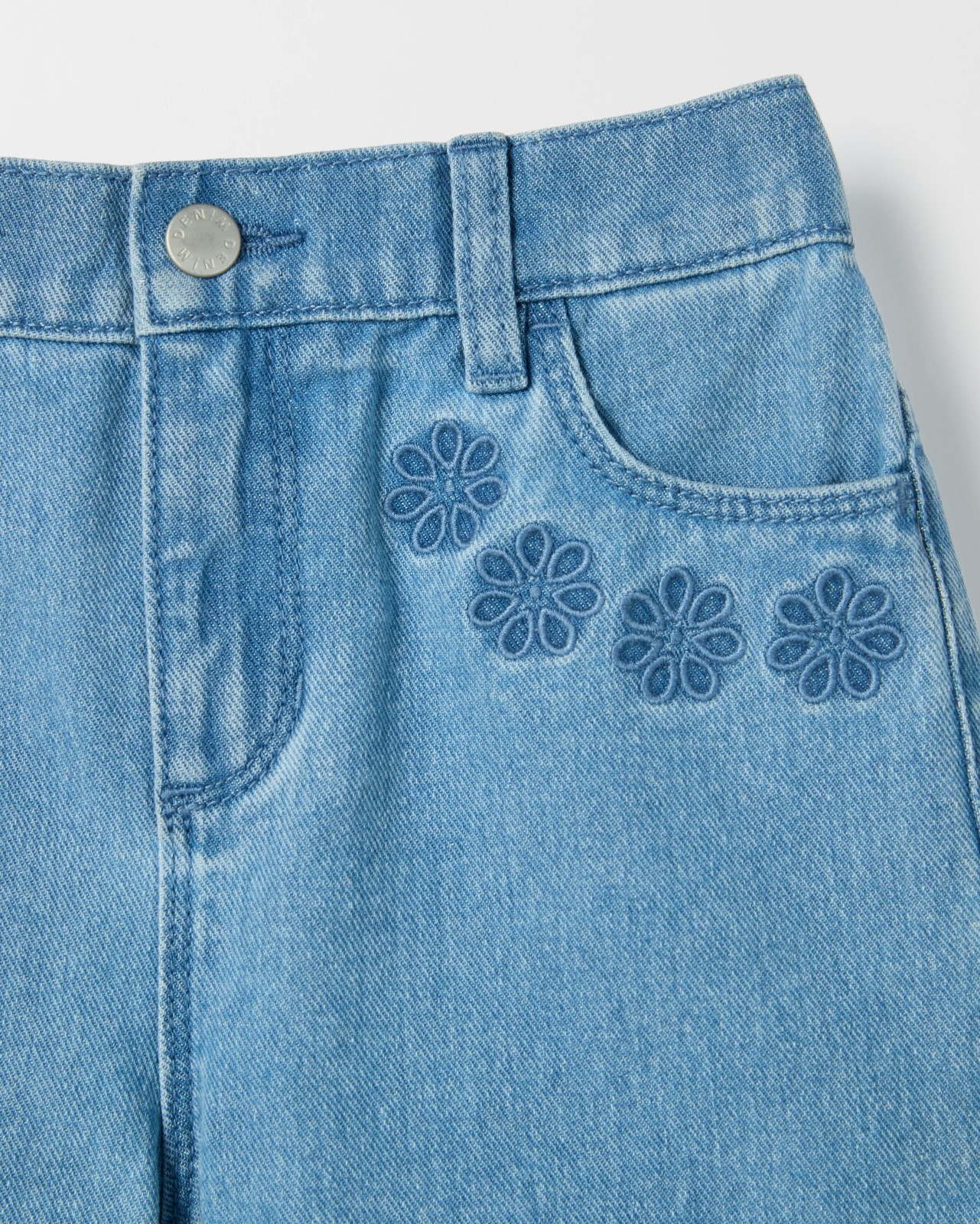 Broderie Embroidered Denim Shorts 2 of 2