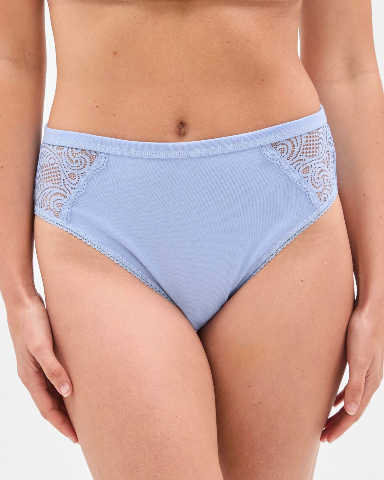 Australian Cotton Blend 2 Pack High Cut Briefs - Forever Blue 3 of 4