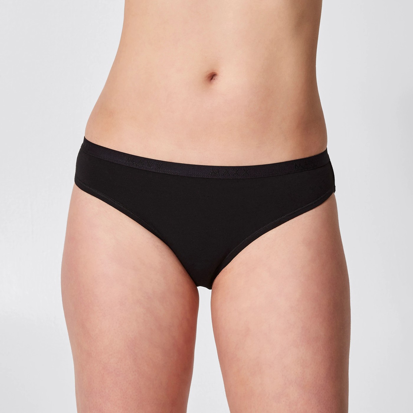 Maxx Cotton/Lycra Bikini Briefs - Black 3 of 3